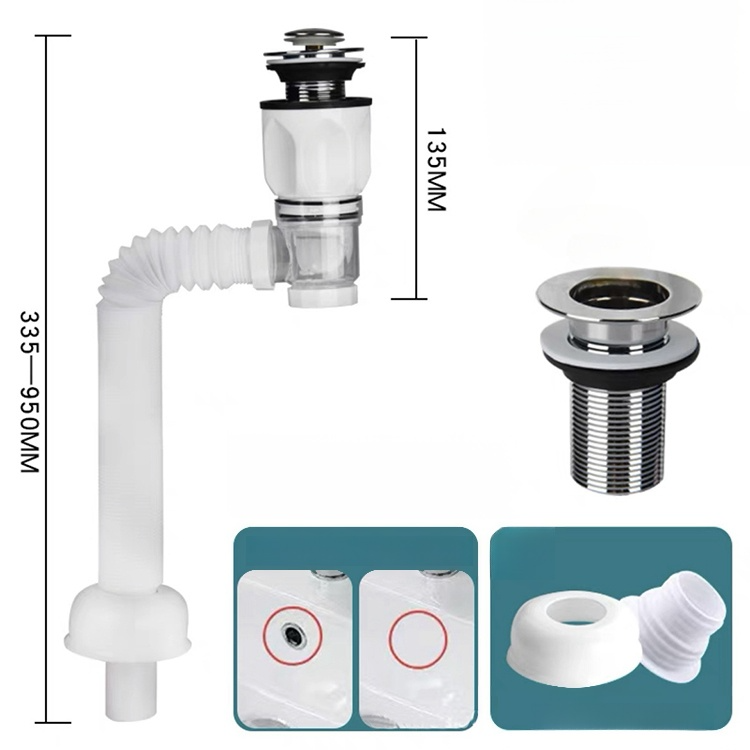 ชุดท่อระบายน้ำติดอ่างล้างหน้า ป้องกันกลิ่น