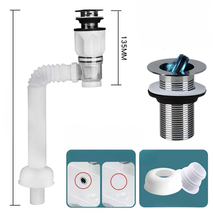 ชุดท่อระบายน้ำติดอ่างล้างหน้า ป้องกันกลิ่น