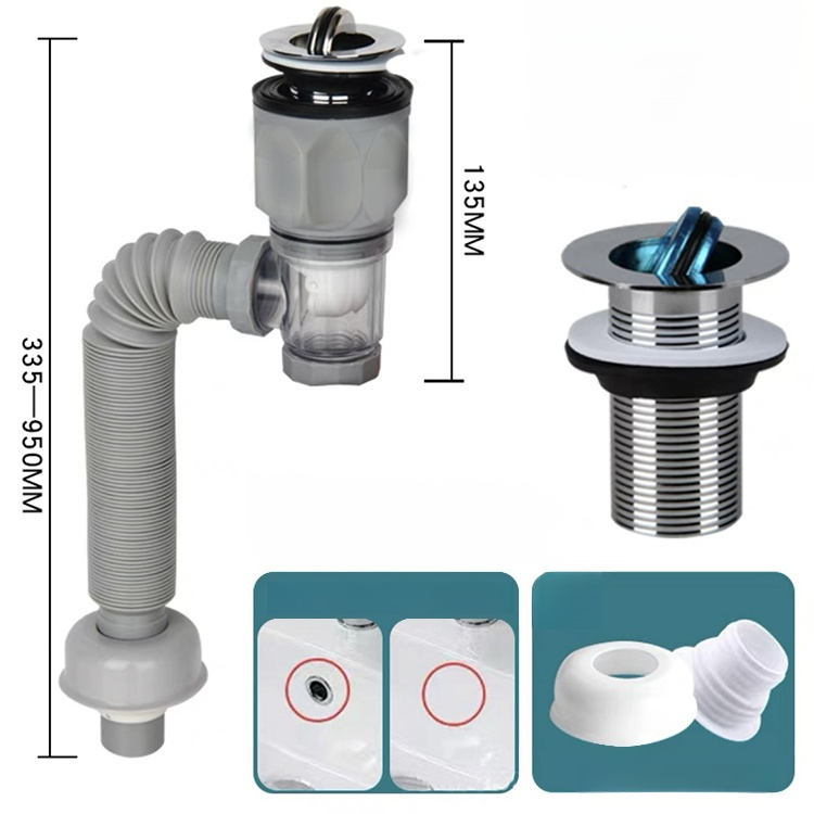 ชุดท่อระบายน้ำติดอ่างล้างหน้า ป้องกันกลิ่น