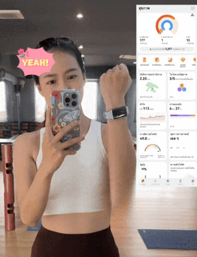 【ผู้เชี่ยวชาญด้านการจัดการสุขภาพ】สมาร์ทวอทช์บลูทูธตรวจสอบอัตราการเต้นหัวใจและการนอนหลับได้