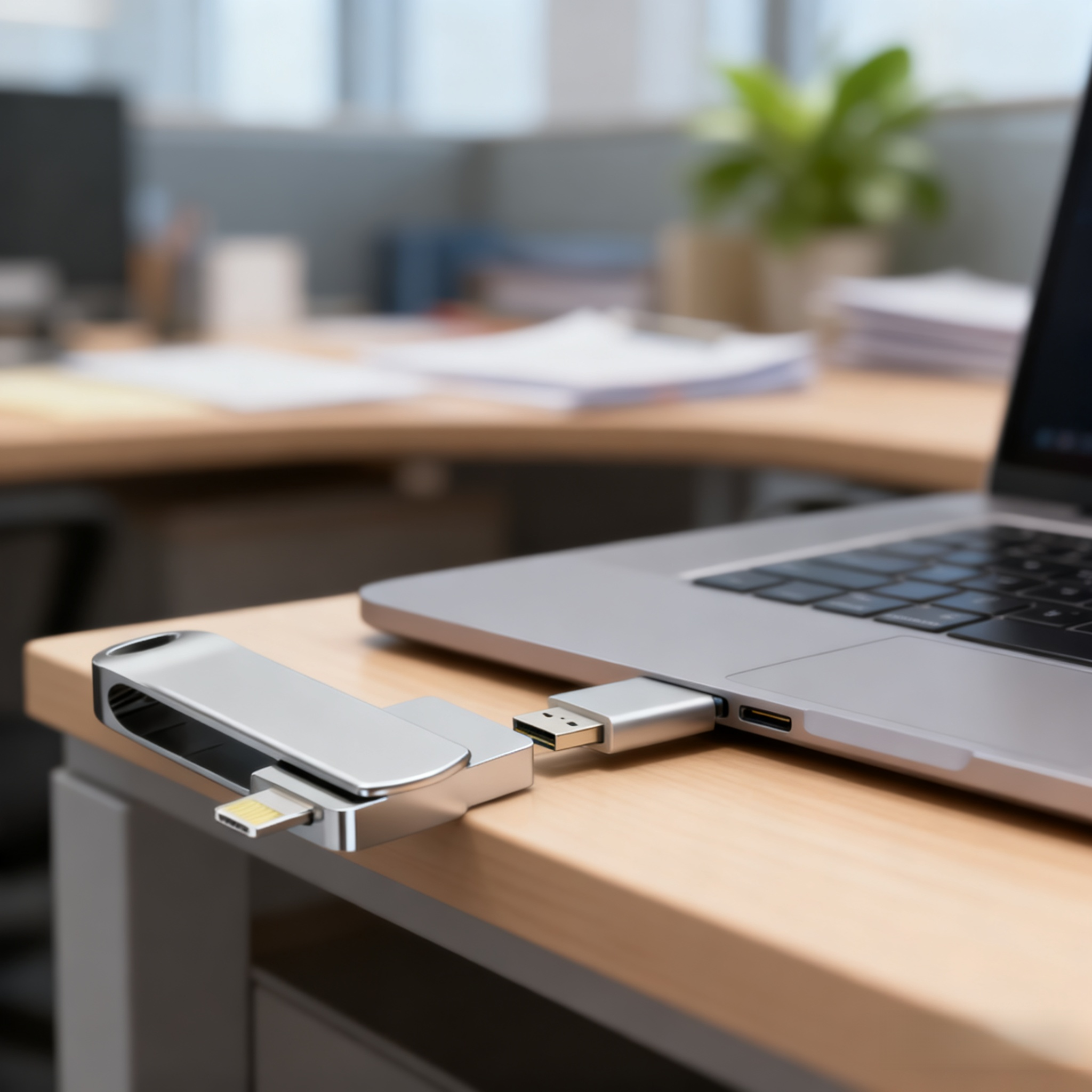  【ความจุขนาดใหญ่ รองรับทุกอุปกรณ์】แฟลชไดร์ฟอเนกประสงค์