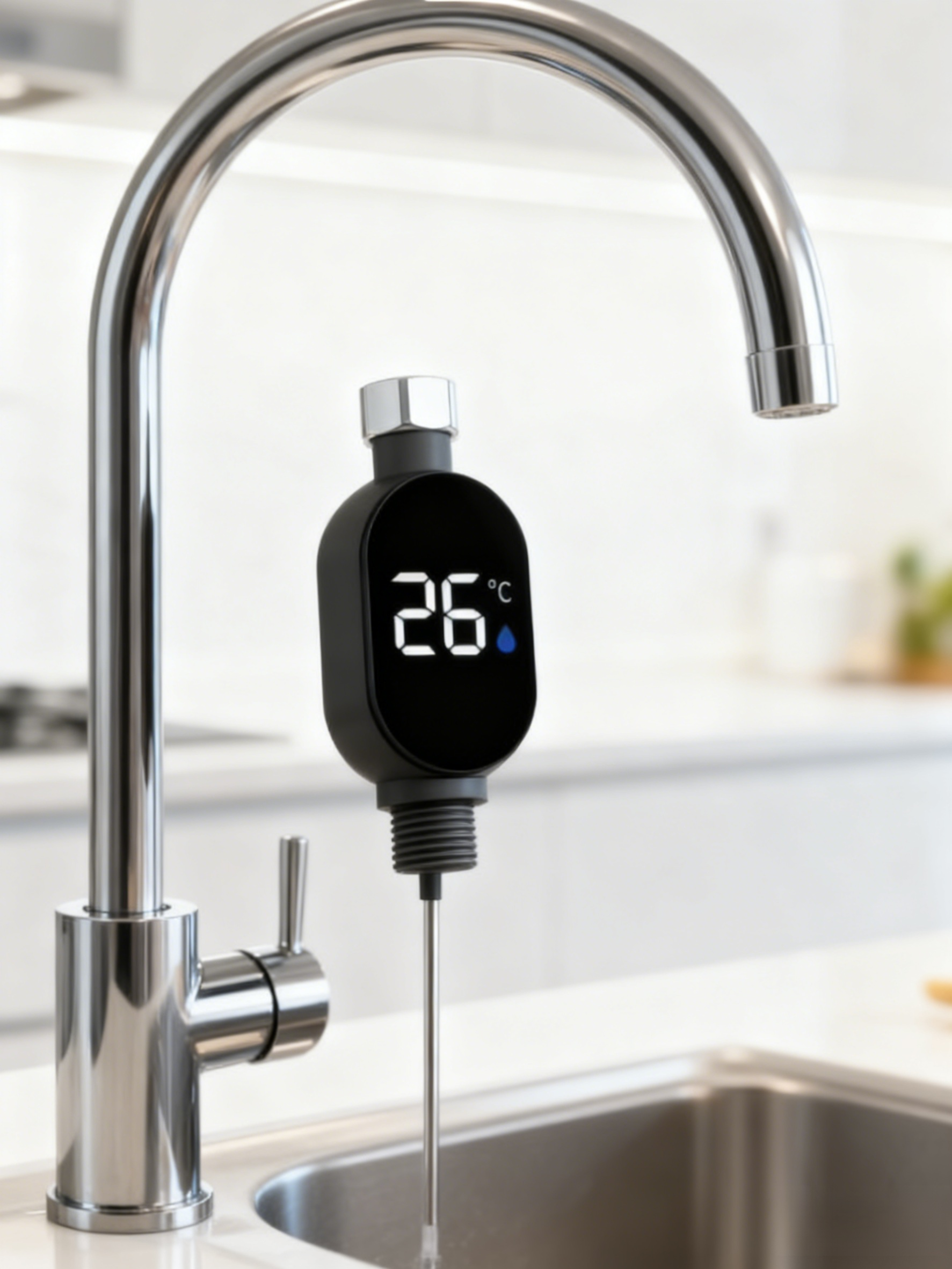 【เสียบปลั๊กใช้งานได้ทันที ไม่ต้องจ่ายค่าไฟฟ้า】หัวฝักบัวกันน้ำอัจฉริยะพร้อมจอแสดงอุณหภูมิ