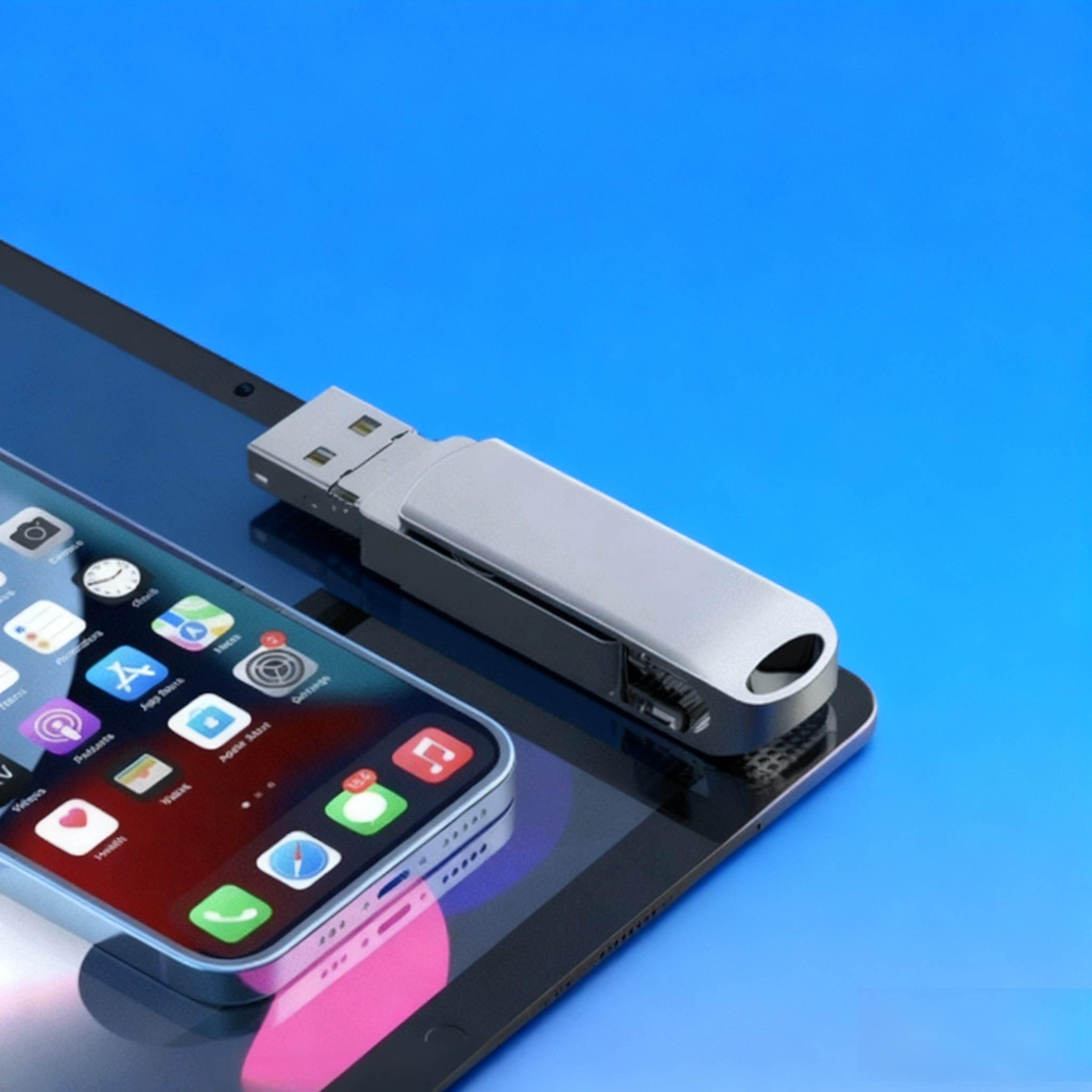  【ความจุขนาดใหญ่ รองรับทุกอุปกรณ์】แฟลชไดร์ฟอเนกประสงค์