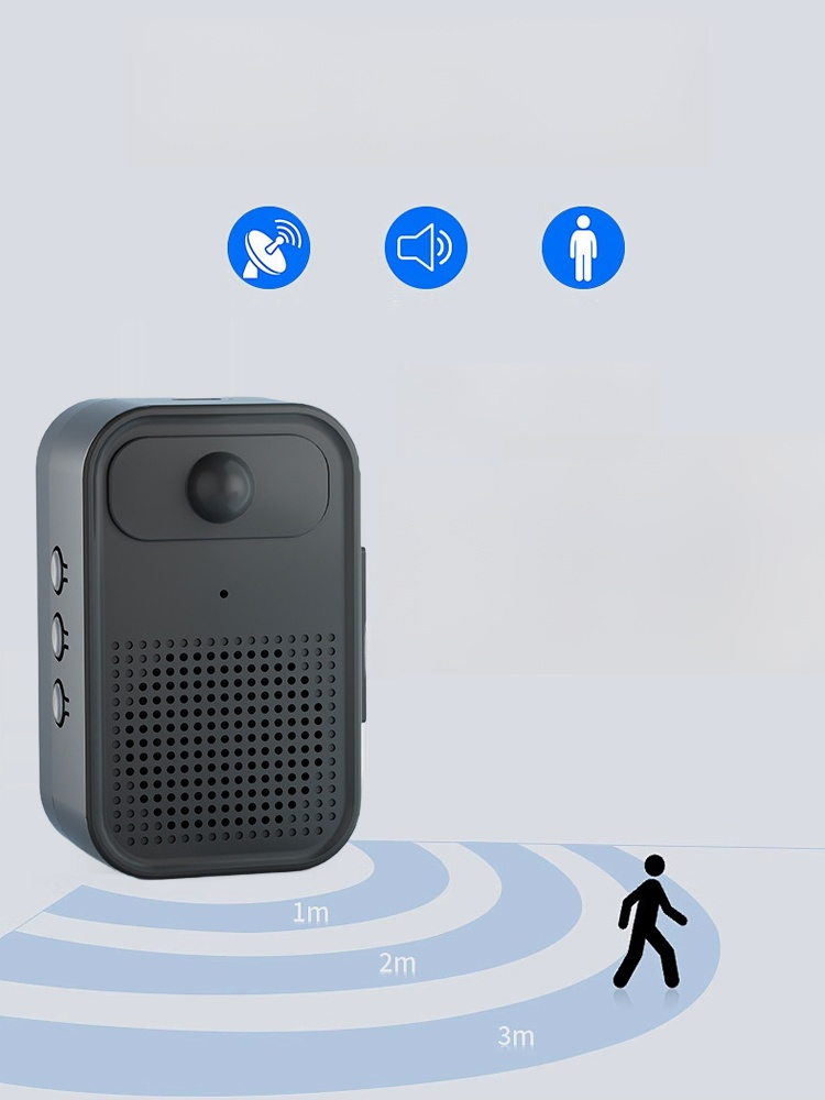 【บันทึกเสียงได้】เครื่องเตือนด้วยเสียงแบบเหนี่ยวนำร่างกายมนุษย์