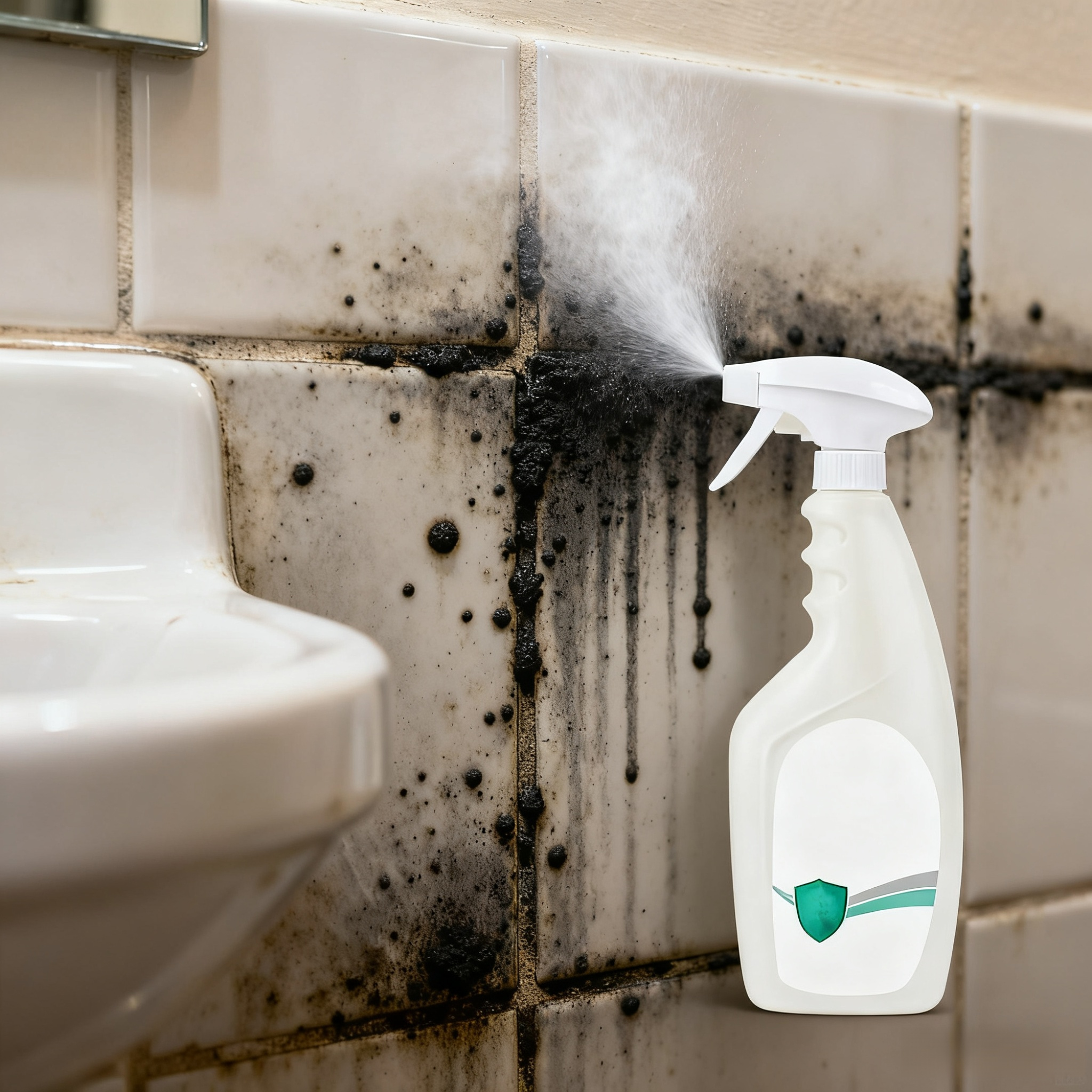 【ฉีดเดียวสะอาด】  น้ำยาล้างราแรงสูงเห็นผลทันที