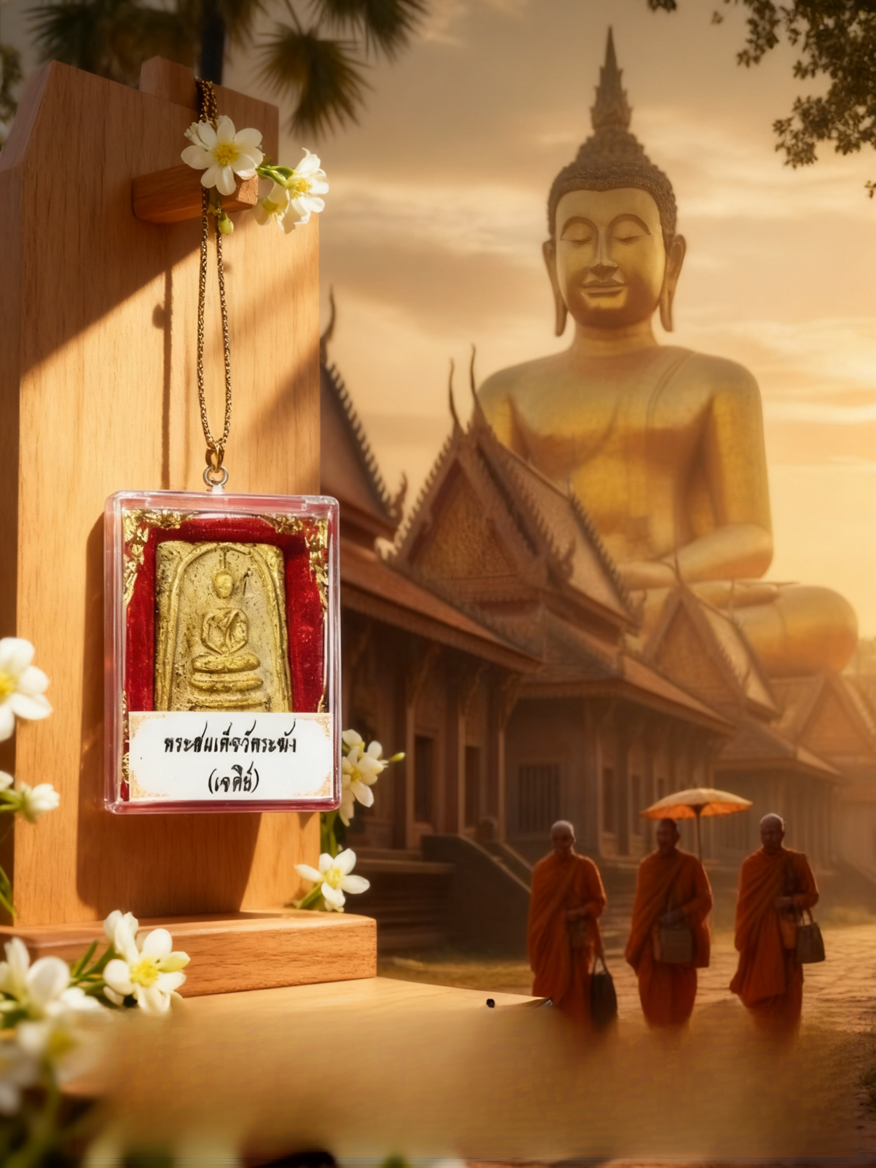 【พกพาไปด้วย เสริมโชคลาภและความมั่งคั่ง】พระเครื่องสมเด็จอาจารย์โต
