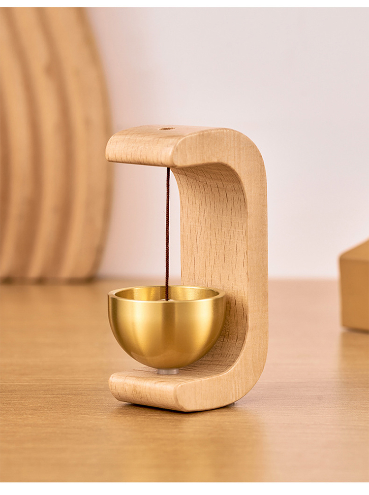  กริ่งประตูแม่เหล็กไม้วอลนัทดำ