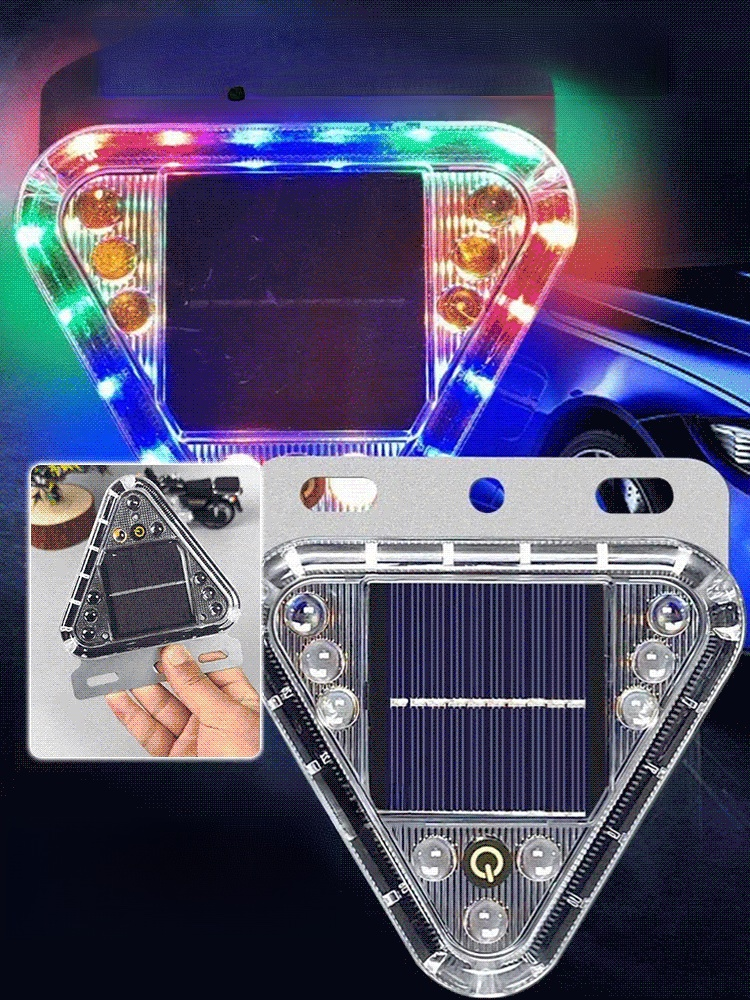 ไฟเตือนพลังงานแสงอาทิตย์อัตโนมัติไฟกระพริบกันชนท้ายรถ