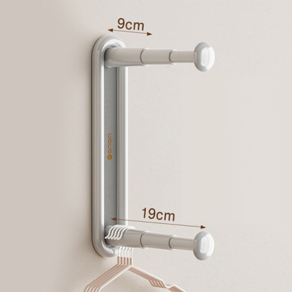 壁掛式可伸縮衣架收納架