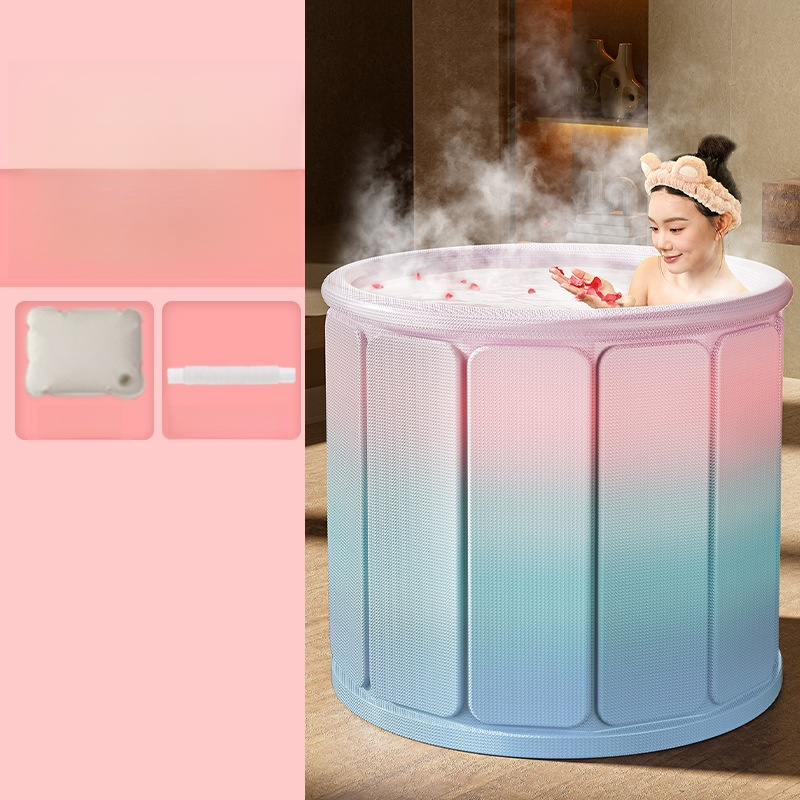 【3小時長效鎖溫】加厚折疊泡澡桶