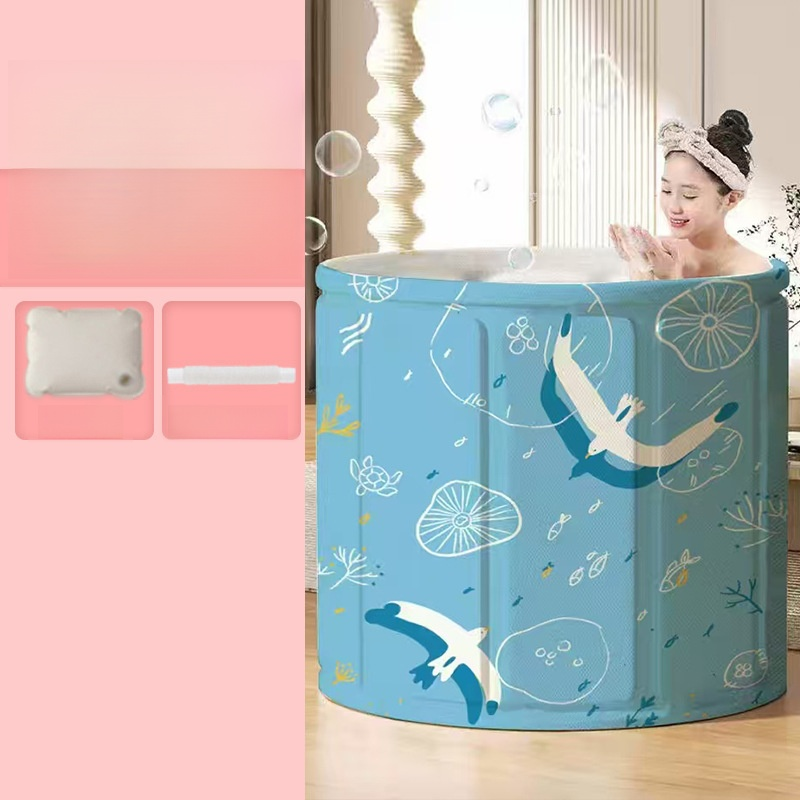 【3小時長效鎖溫】加厚折疊泡澡桶