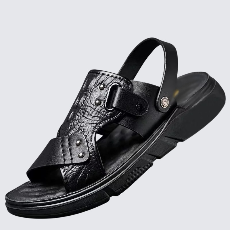 防水防滑鱷魚紋拖鞋