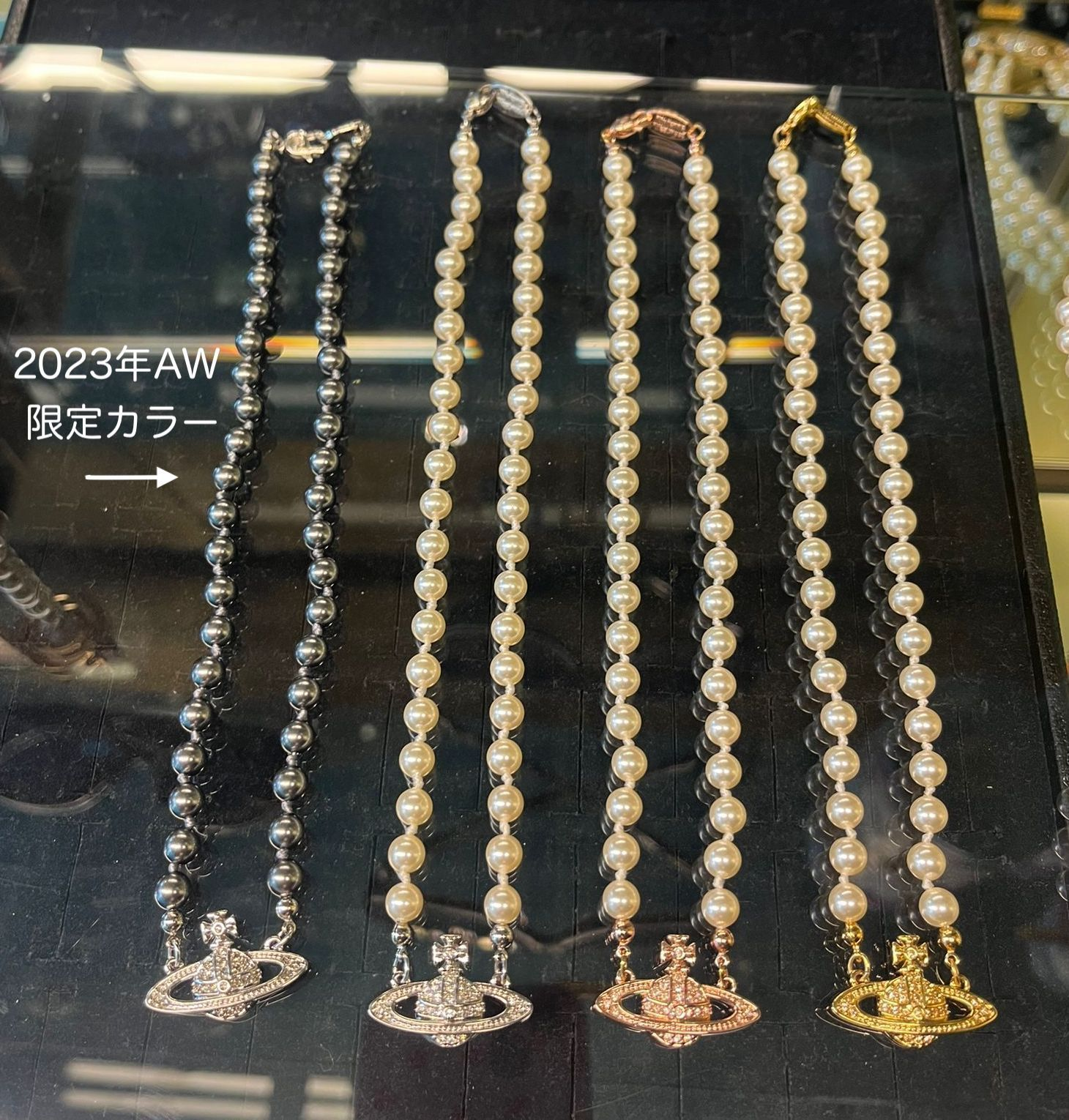 新作★vivienne westwood★MINI BAS RELIEF パールチョーカー