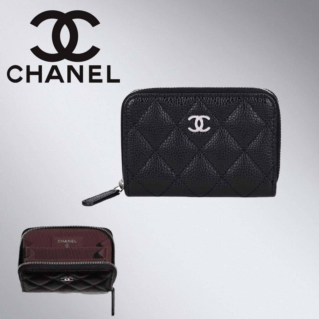 すぐ届く！CHANELクラシックジップコインパース☆素材金具各種