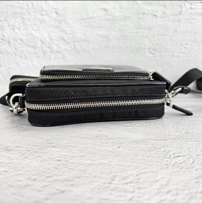 ★関税込★PRADA★Re-Nylon ブラッシュドレザークロスバッグ★