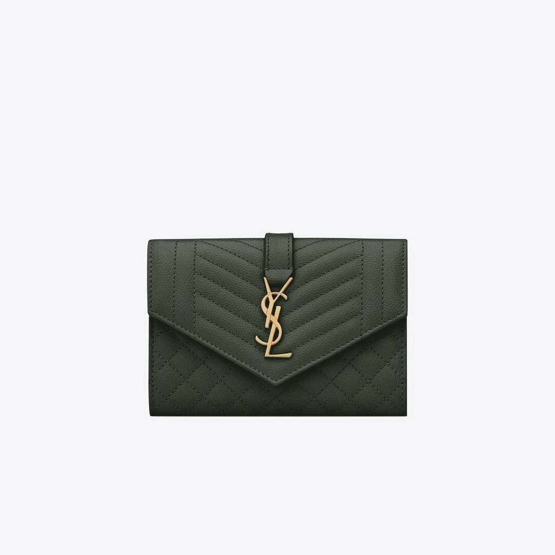 MONOGRAMsmallMIXMATELASSÉグレインエンボスレザー封筒ウォレット