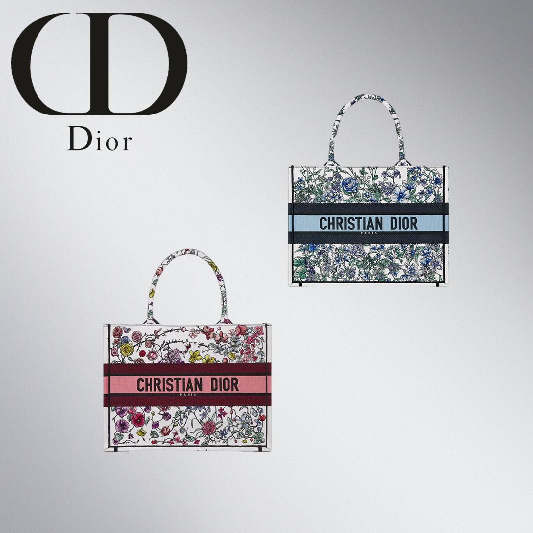 新作【DIOR】ディオール ブックトート スモール フラワー バッグ
