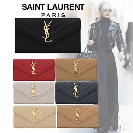 【Saint Laurent】定番！モノグラム キルティングレザー 長財布