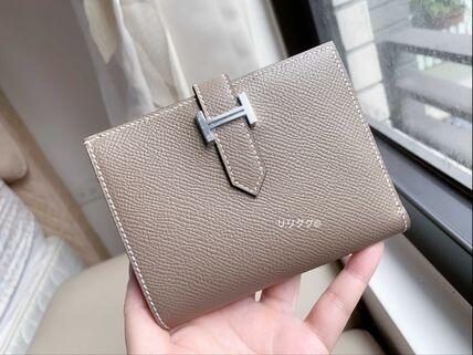 (エルメス)ベアン☆コンパクト財布☆エトープ/エトゥープ