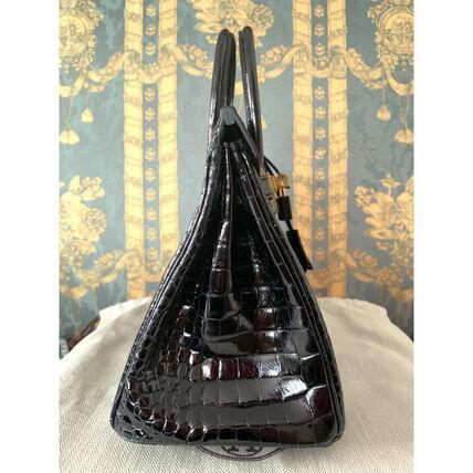 HERMES バーキン25 ポロサス クロコダイル ニロティカス 黒G金具