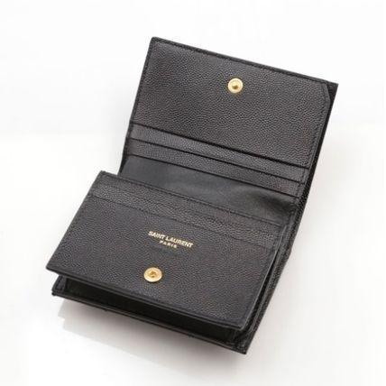 【Y S L】LOU マテラッセ二つ折り財布 ブラック (64107806)