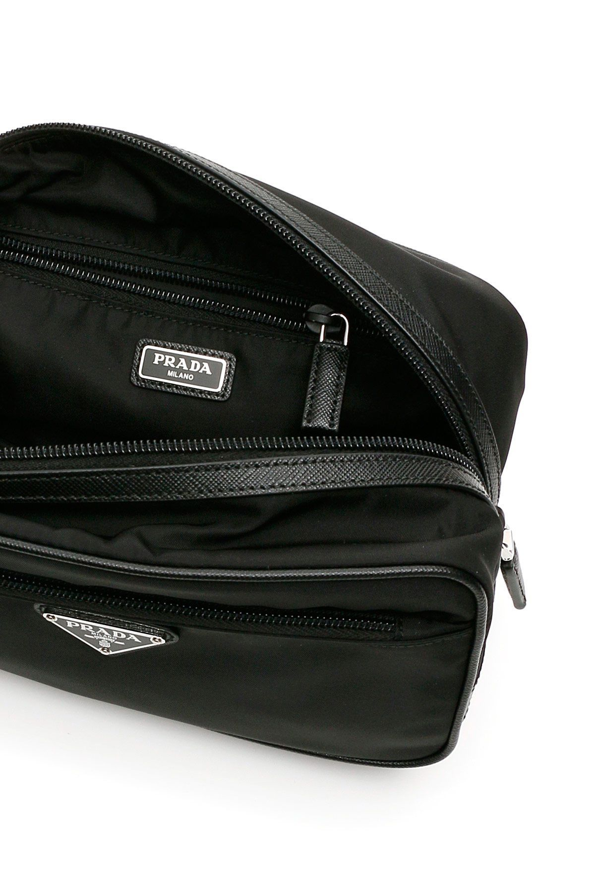 関税送料無料【PRADA】NYLON AND SAFFIANO POUCH