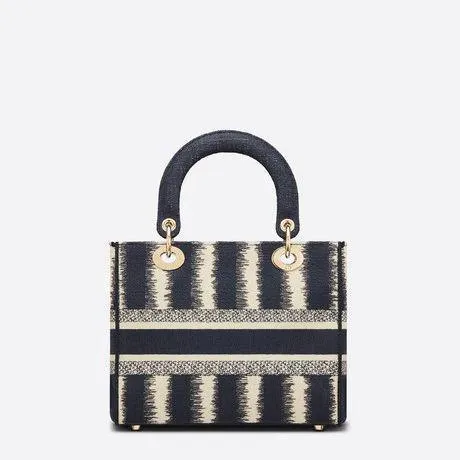 ★【Dior(ディオール)】LADY D-LITE D-Stripes ミディアムバッグ