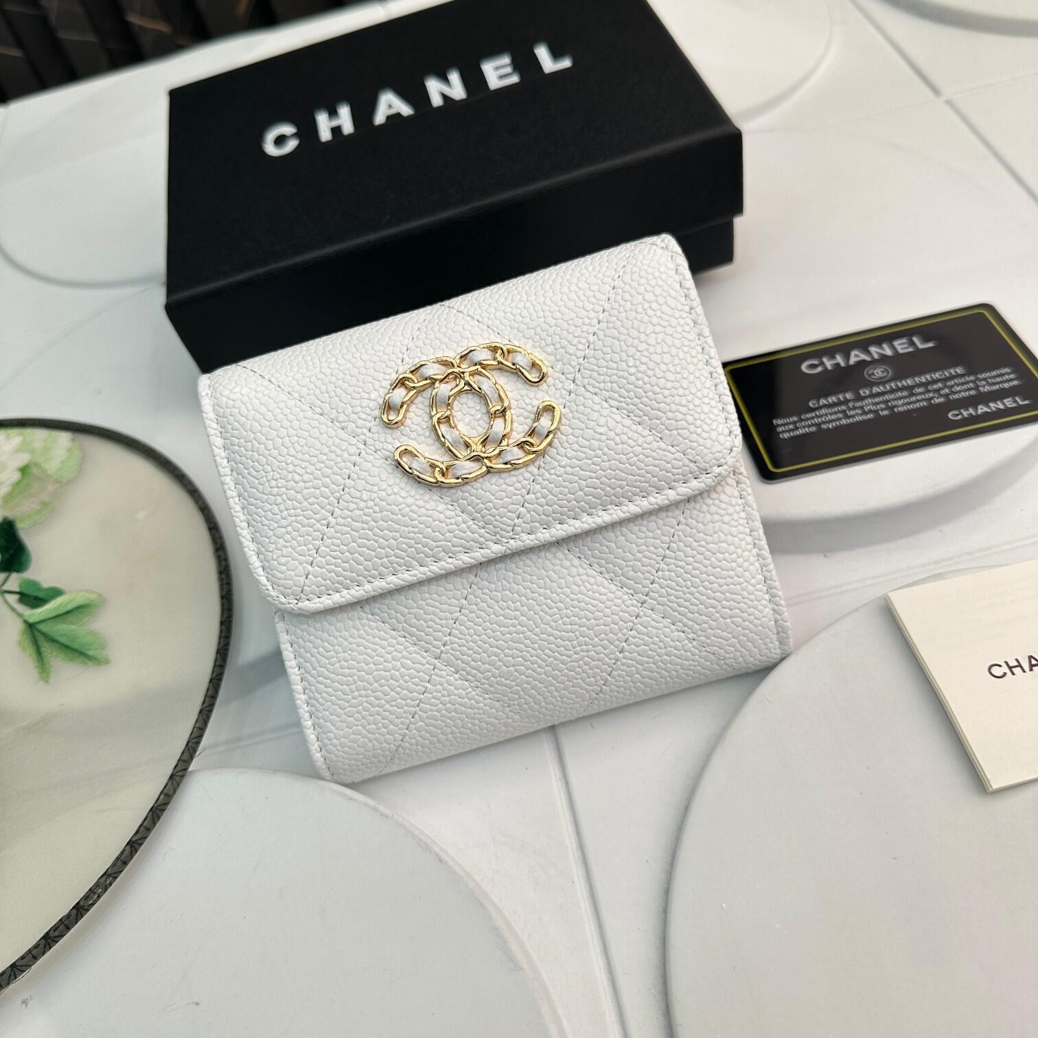 (シャネル)AP1064フラップ ウォレット財布☆ブラック