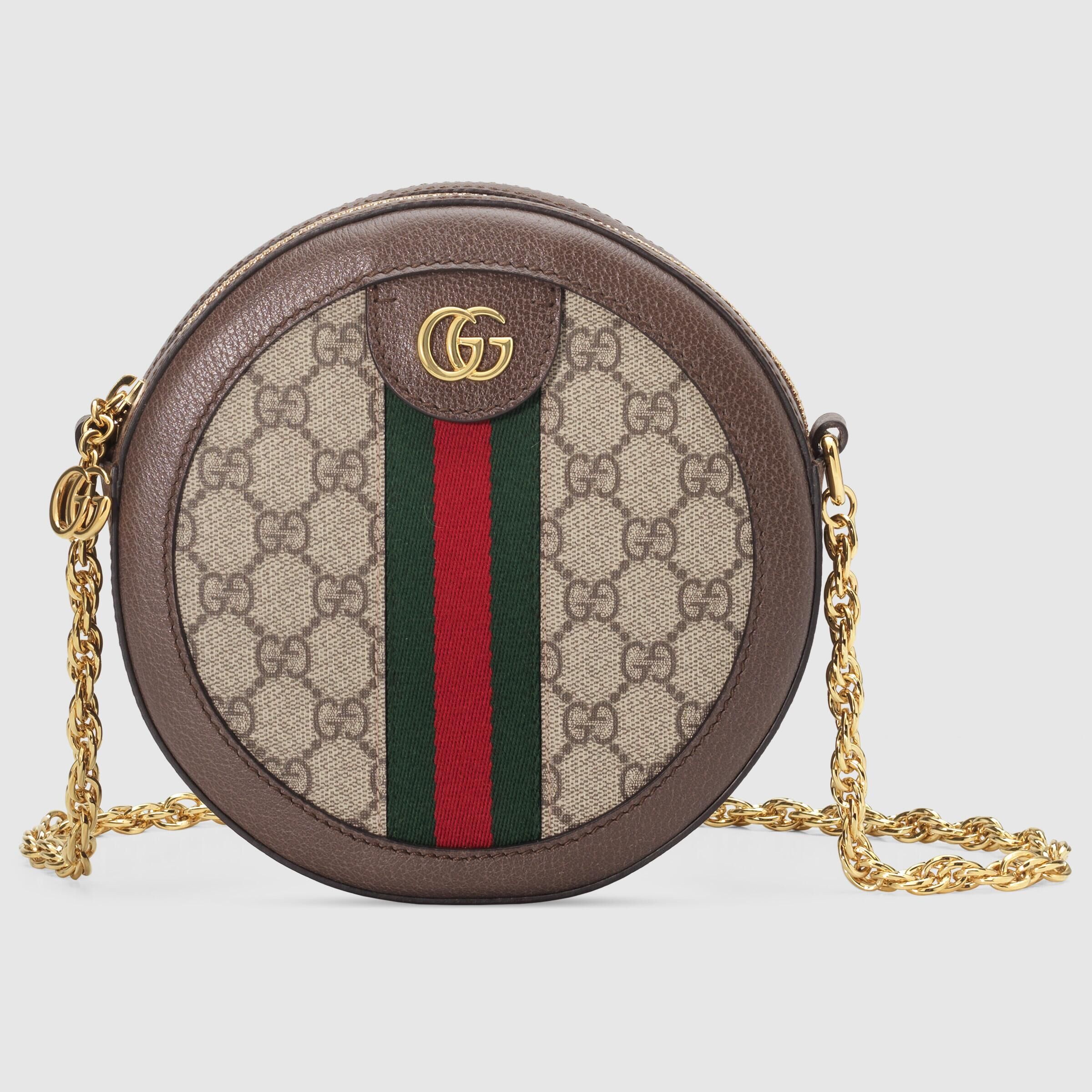 累積売上総額第１位【GUCCI★20春夏】OPHIDIA MINI GG ROUND BAG