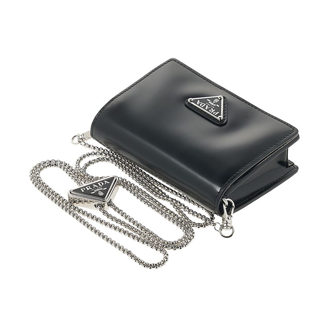 関税負担なし☆PRADA ロゴショルダーストラップカードホルダー