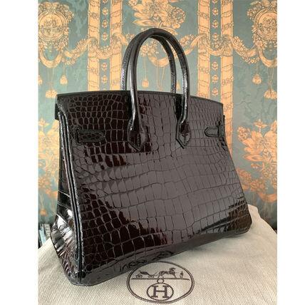 HERMES バーキン25 ポロサス クロコダイル ニロティカス 黒G金具