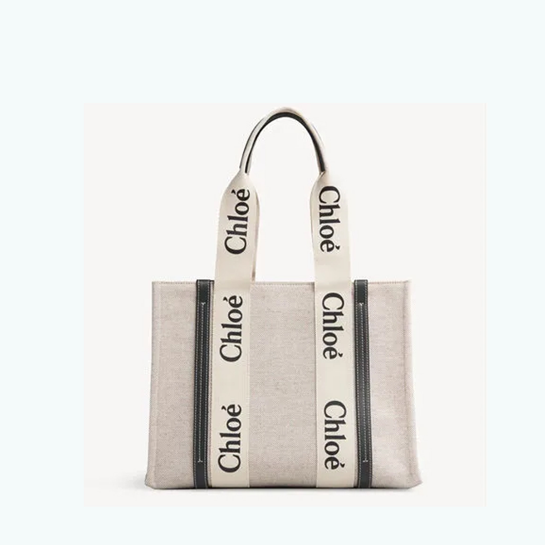 【Chloe】　WOODY　ミディアムトートバッグ