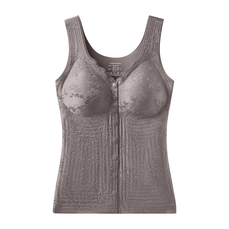 秋冬款浮雕提花中老年保暖背心