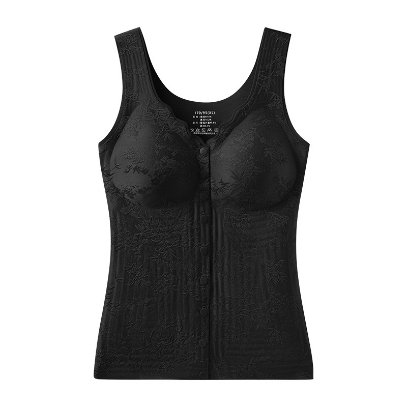 秋冬款浮雕提花中老年保暖背心