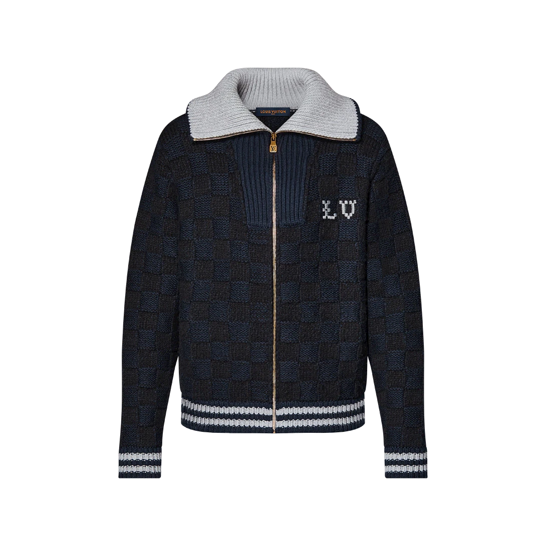 ダミエ ニット ウエスト絞りジャケット