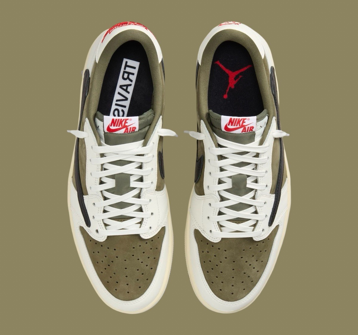 トラヴィス スコット x エア ジョーダン 1 ロー OG ミディアム オリーブ