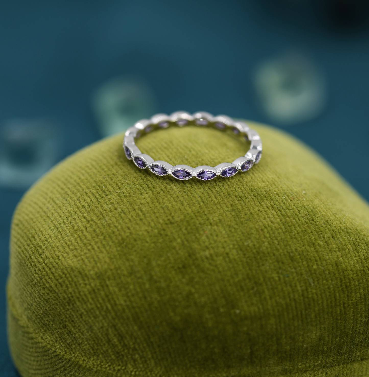 Lupus Awareness Purple Marquise Ring