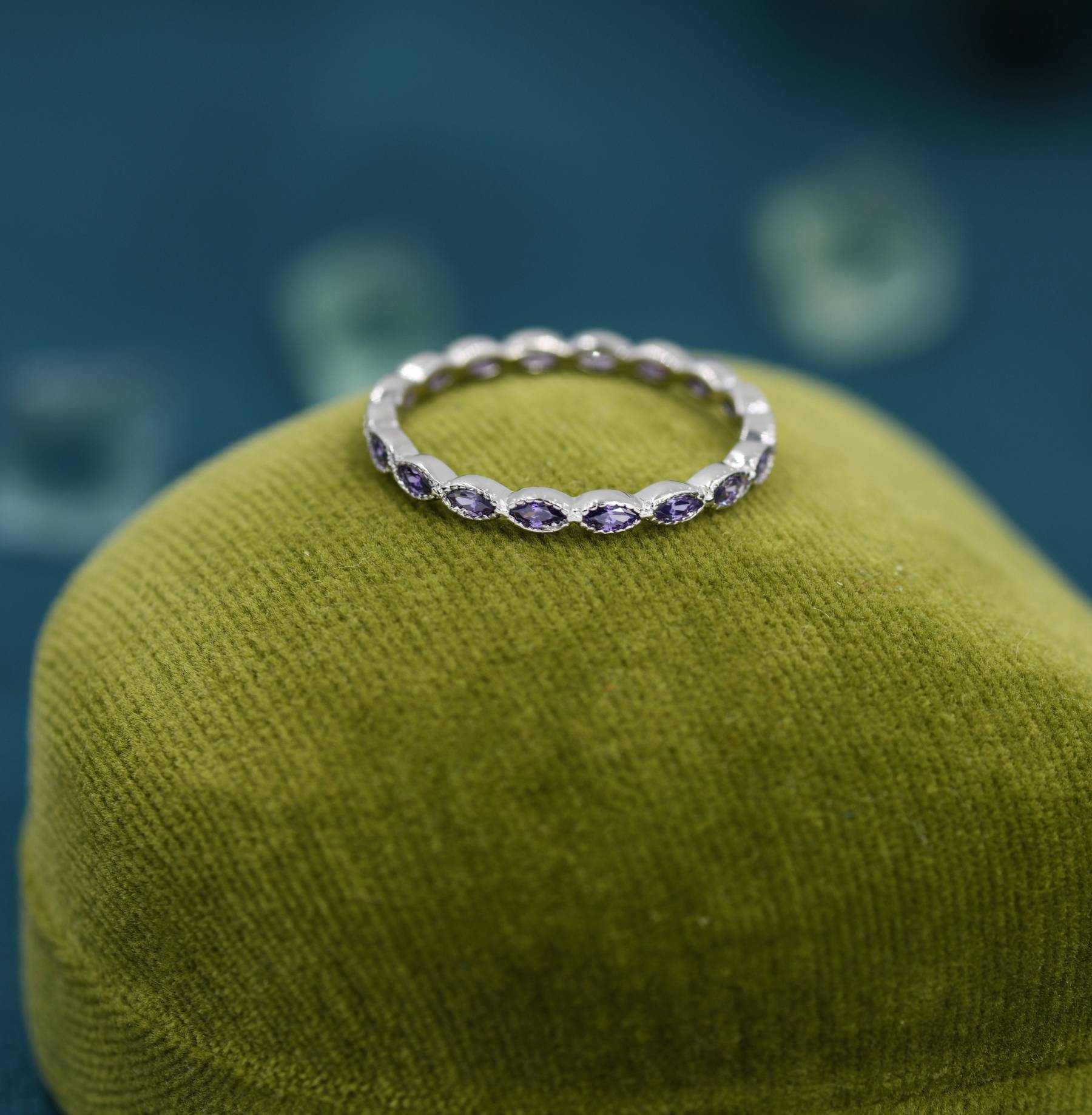 Lupus Awareness Purple Marquise Ring