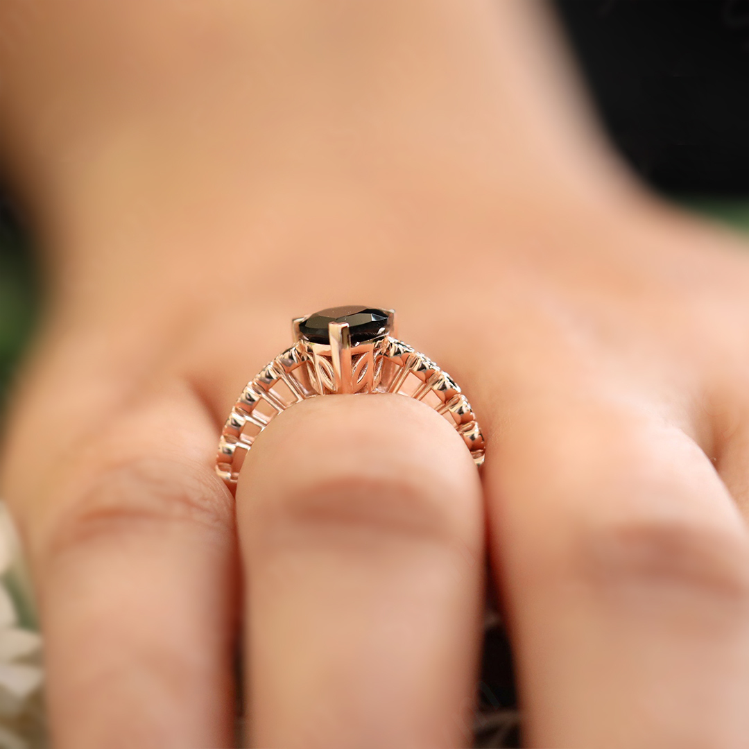 To Me From Me Black Heart Ring