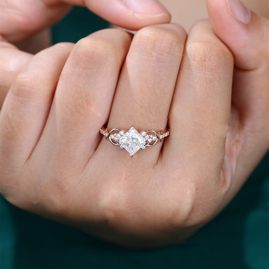 To Me From Me Princess Cut Moissanite Ring