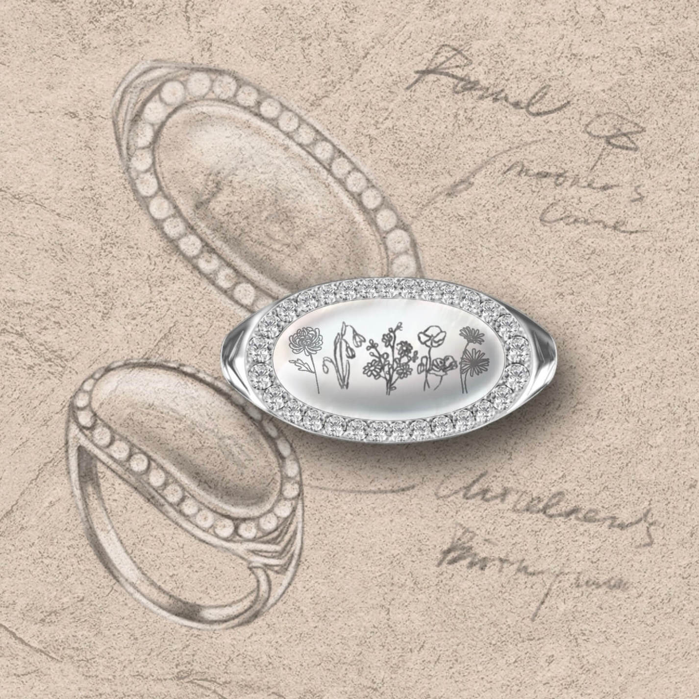 大切な人たちとの絆をそっと身につける、誕生花のリング