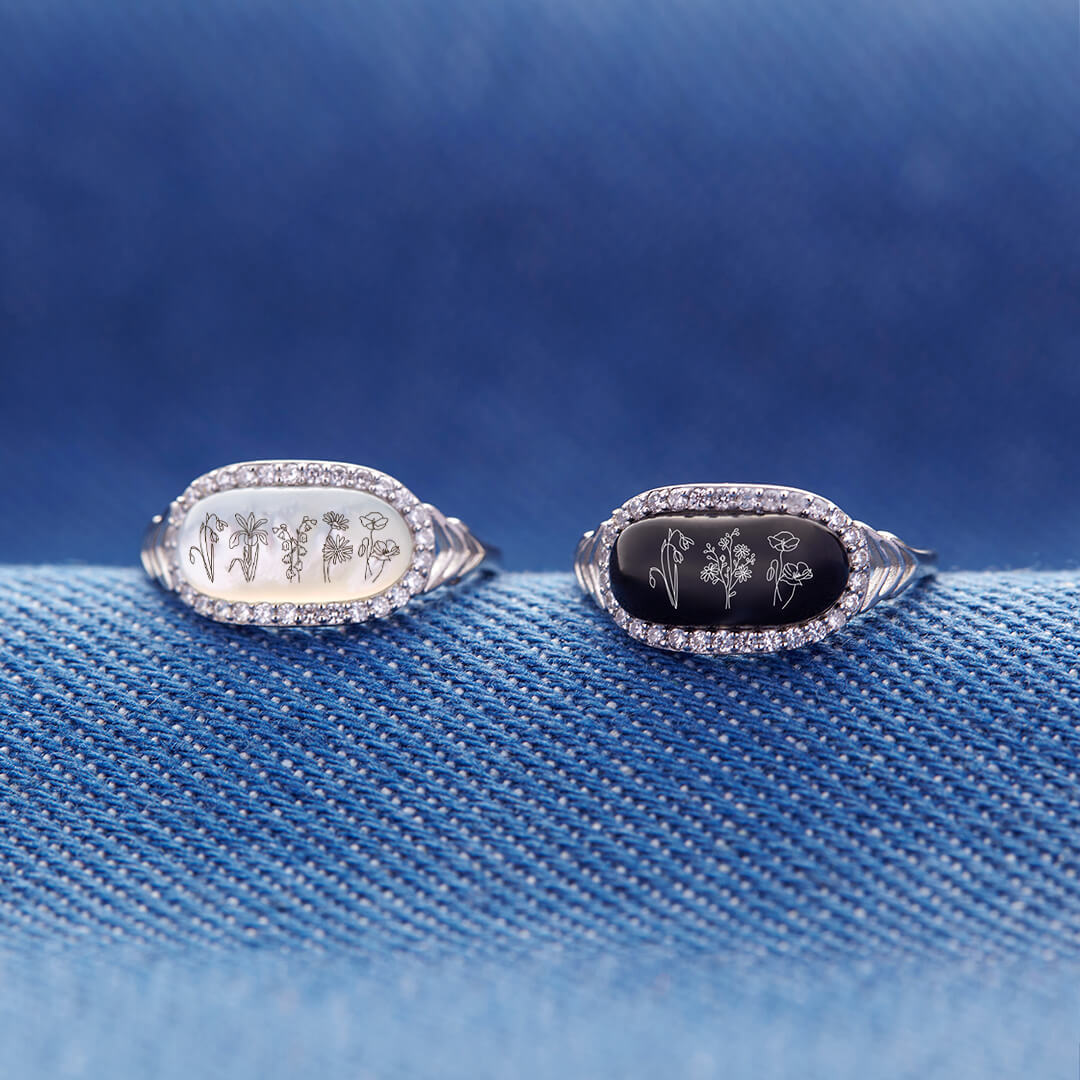 大切な人たちとの絆をそっと身につける、誕生花のリング