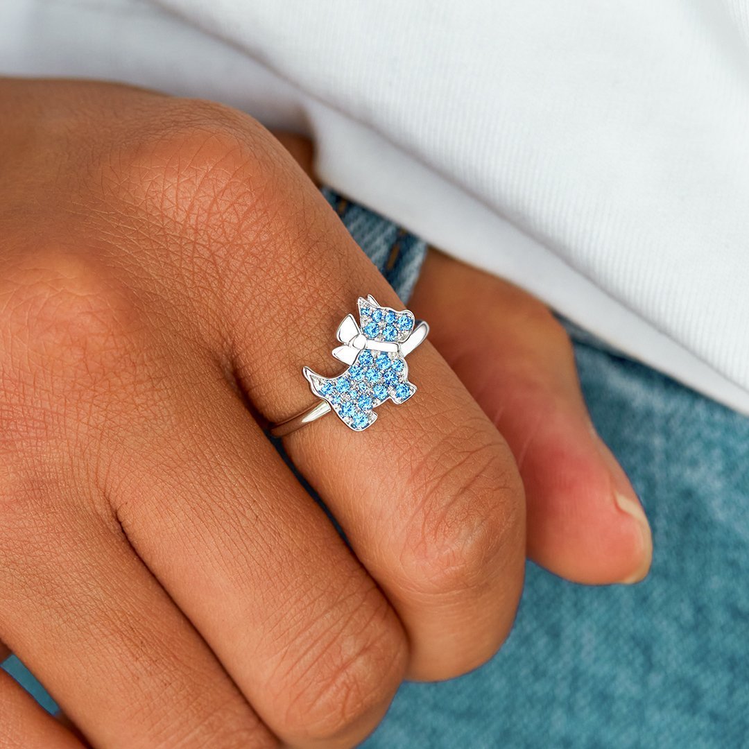 私の犬は毎日私を愛しています パヴェ子犬リング