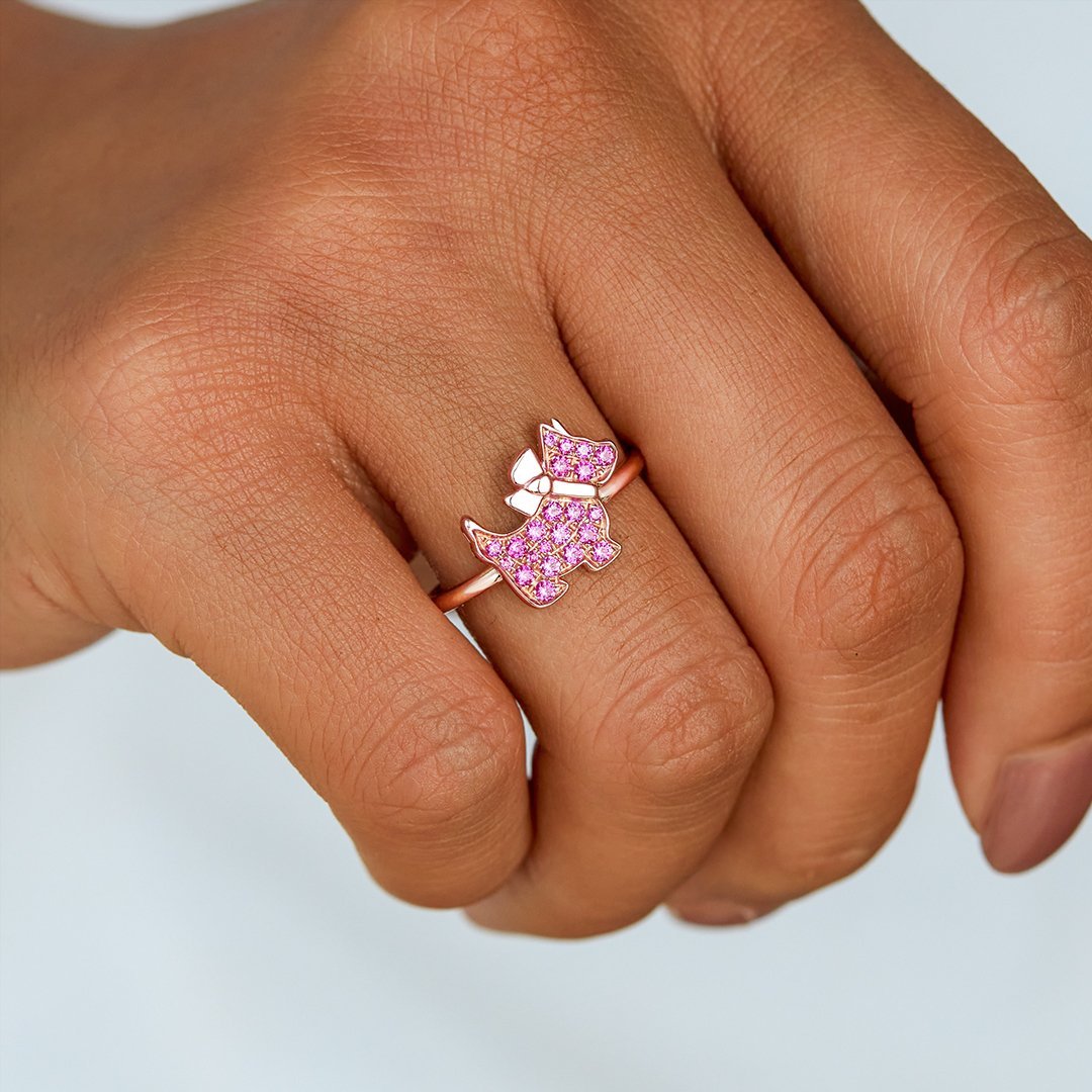 私の犬は毎日私を愛しています パヴェ子犬リング