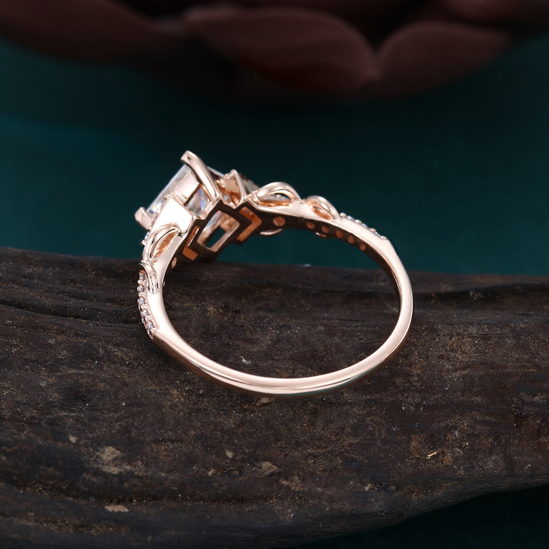 To Me From Me Princess Cut Moissanite Ring