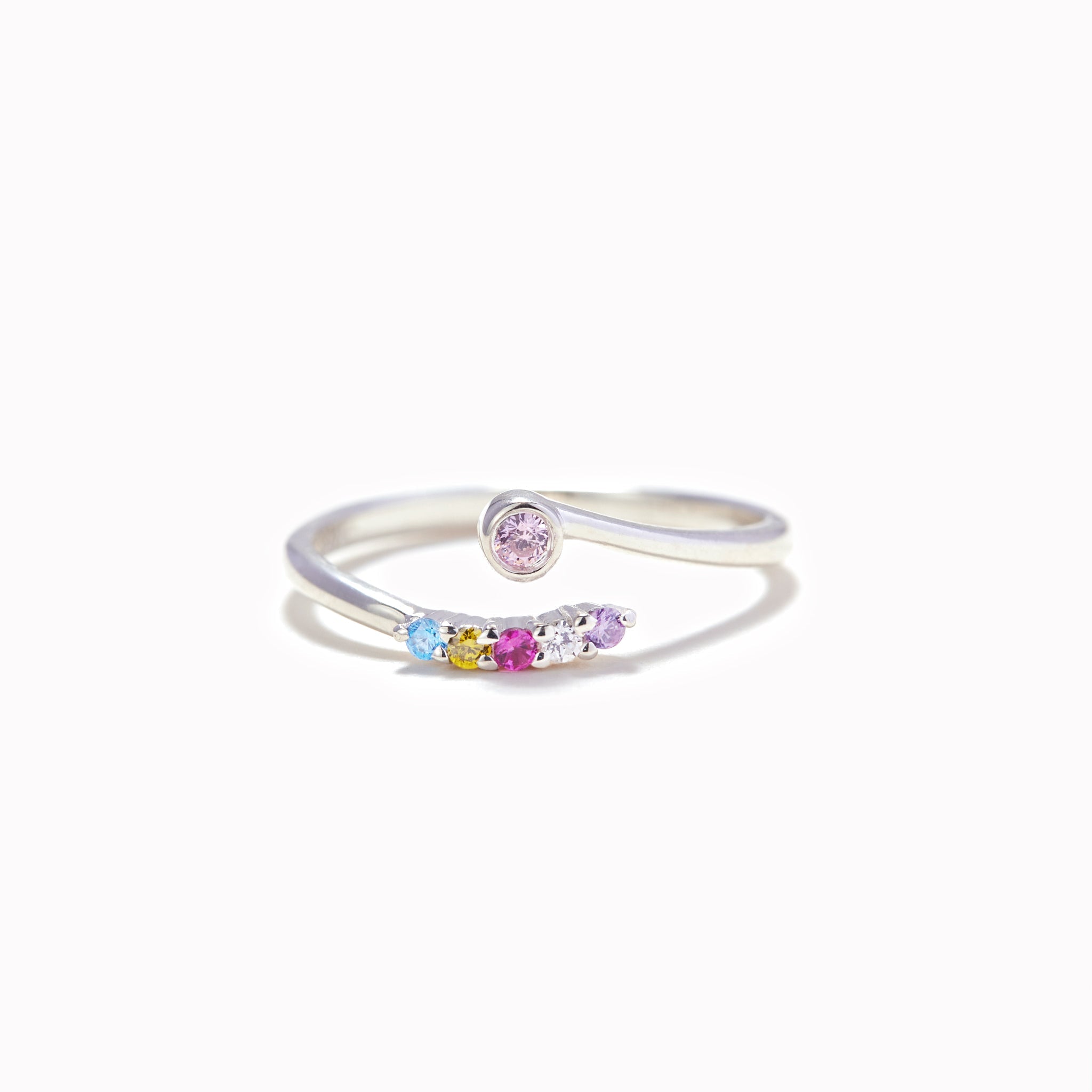 Personalized 2-6 Birthstone You And Your Girl Gang Ring