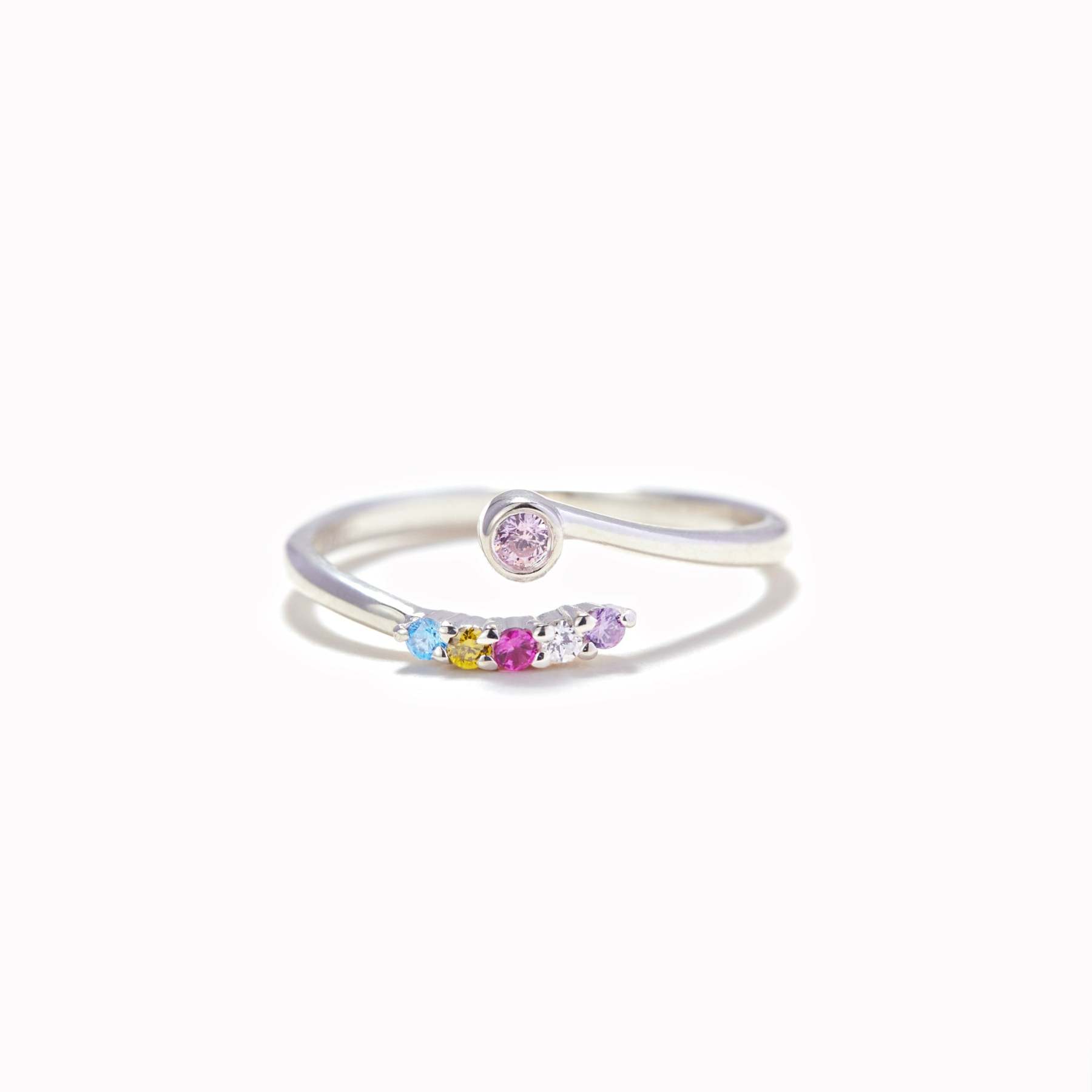 Personalized 2-6 Birthstone You And Your Girl Gang Ring