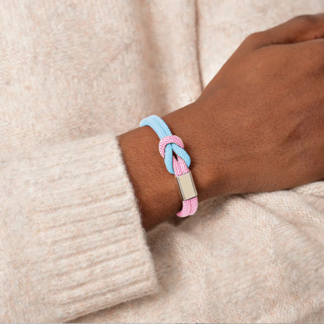 Miscarriage Awareness Gift Blue&Pink Knot Bracelet