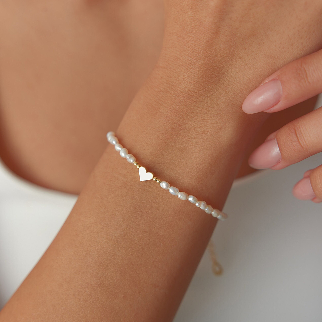 Self Love Pearl Heart Bracelet
