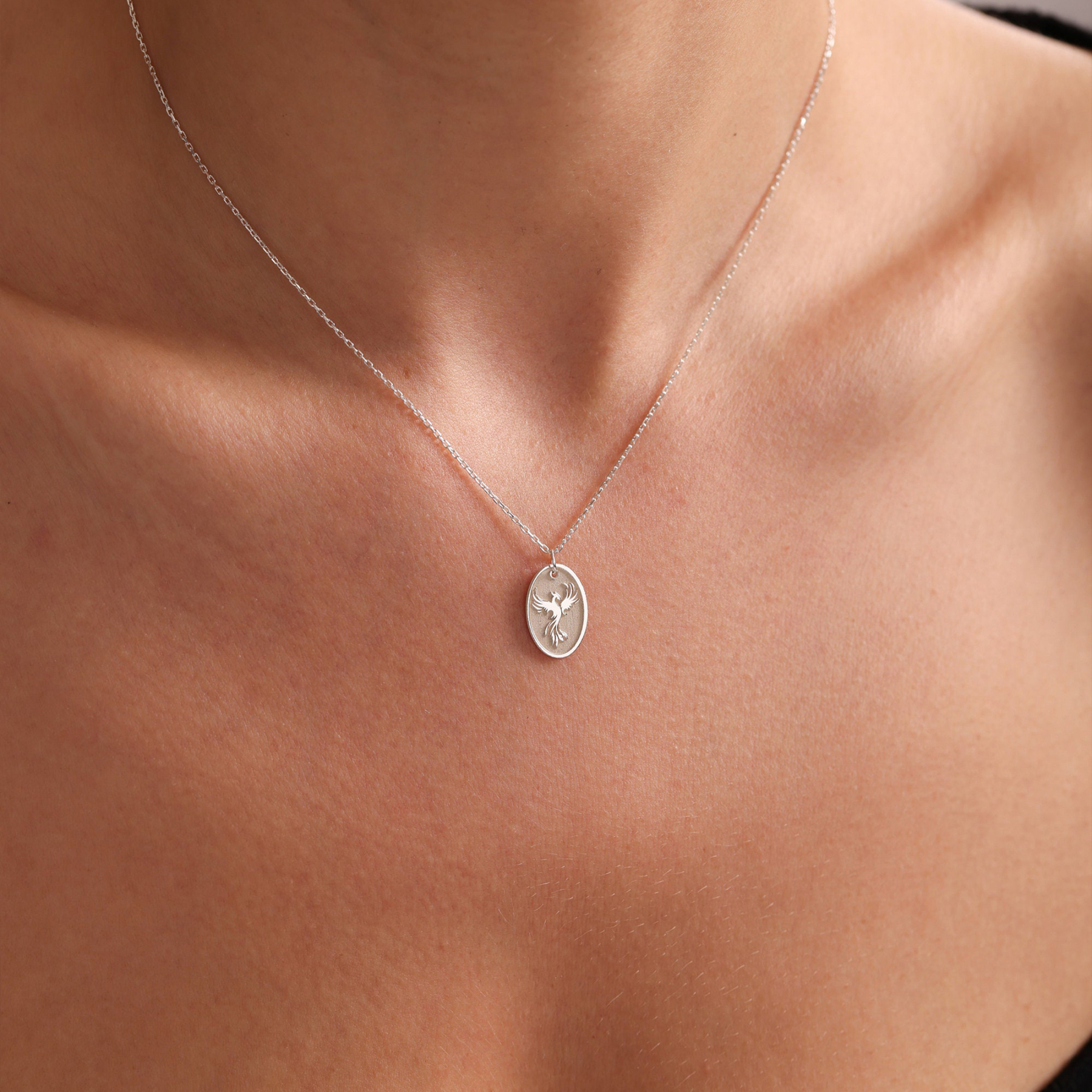 Phoenix Rebirth Charm Necklace